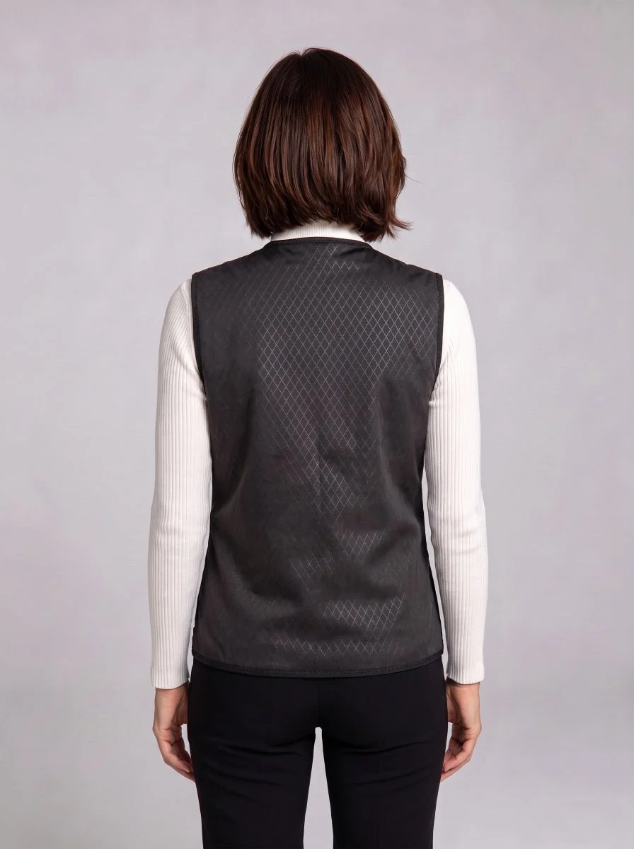 Women's Black Dual-control Heated Gilet - Imagen 6