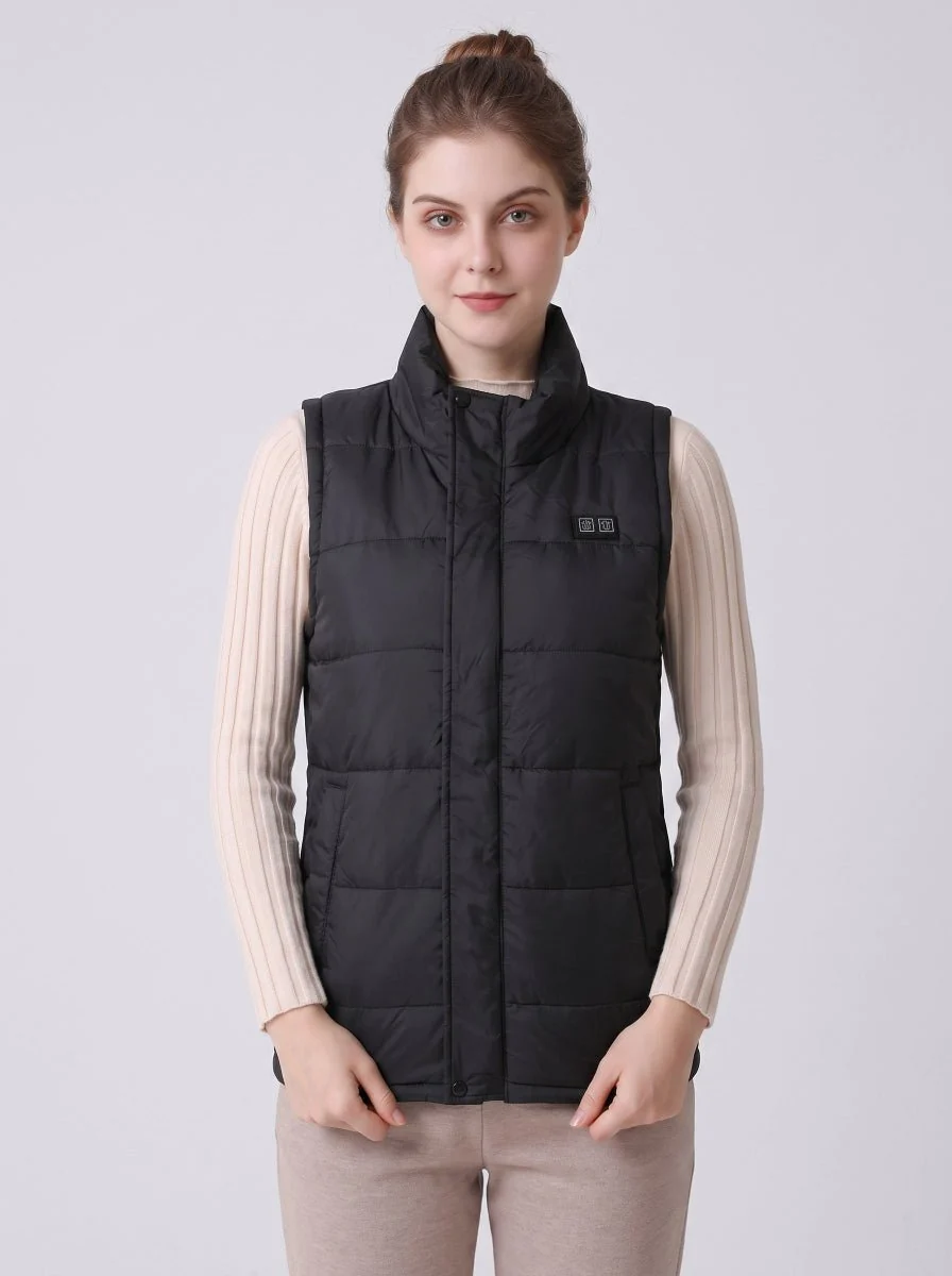 Women's Stand Collar Heated Gilet - Imagen 4