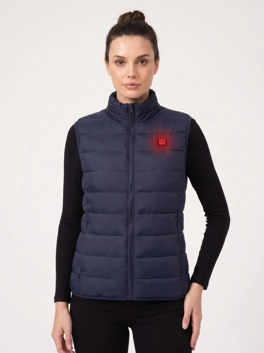 Women's Navy Heated Gilet
