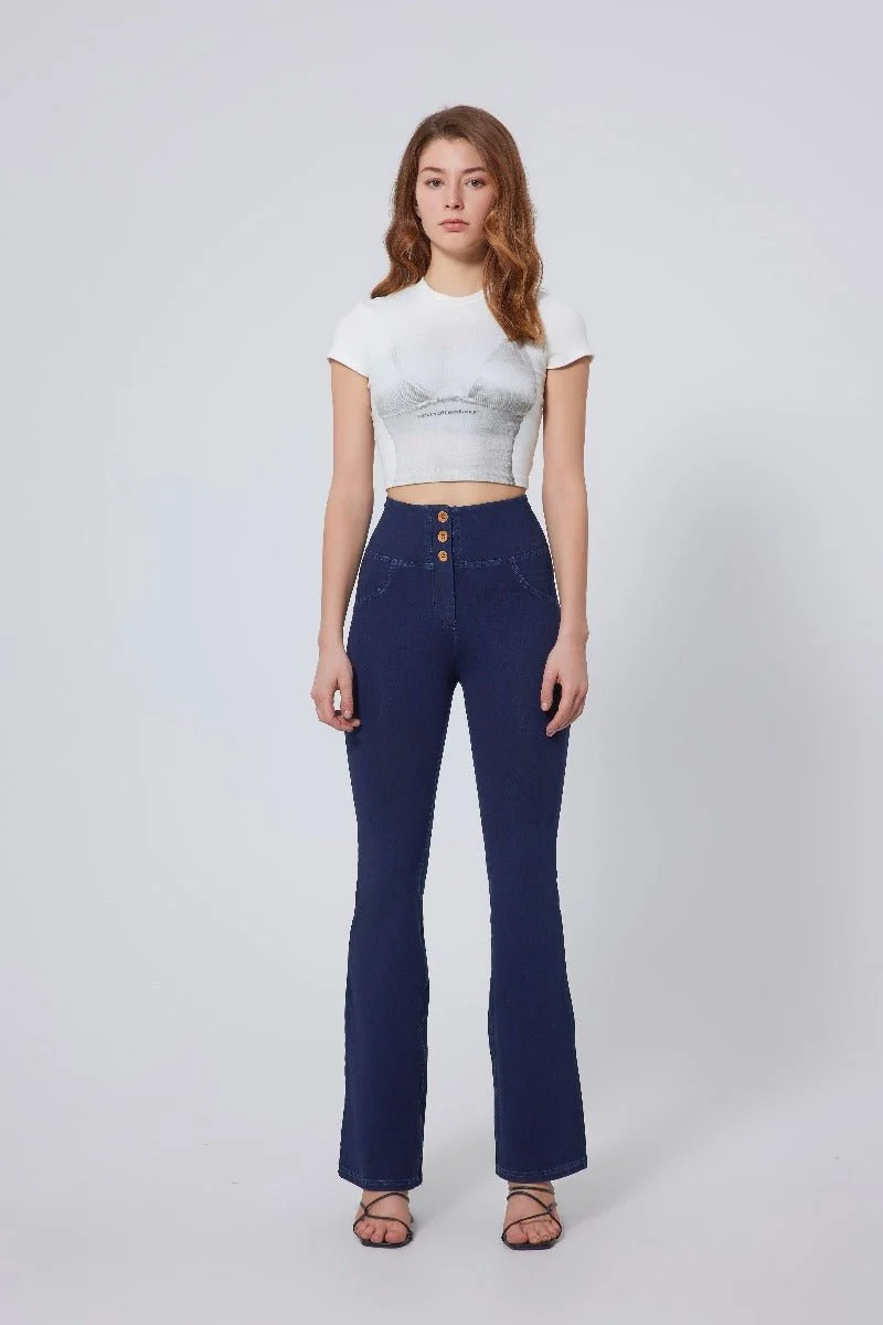 High Waist Straight Flare Jeans - Imagen 2