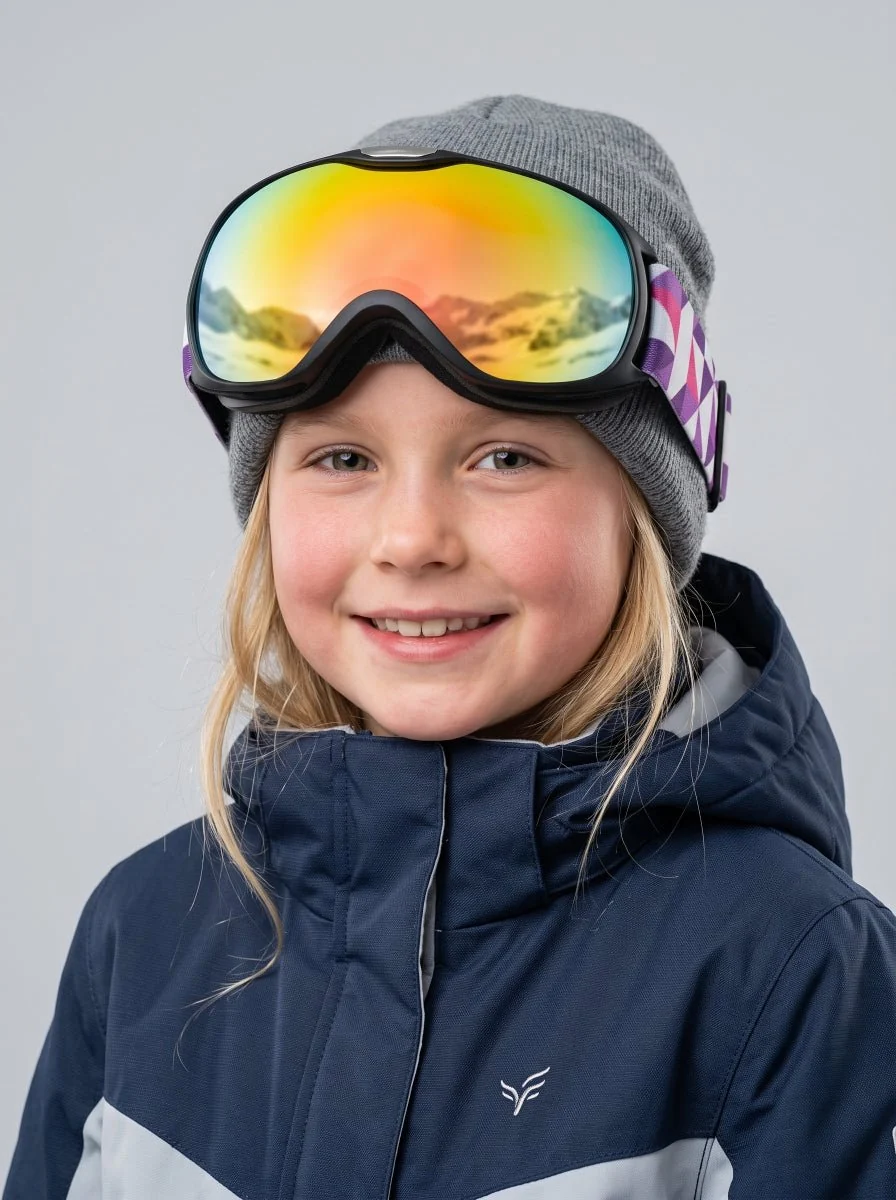 Children Double Layer Anti-Fog Spherical Ski Goggles - Imagen 5