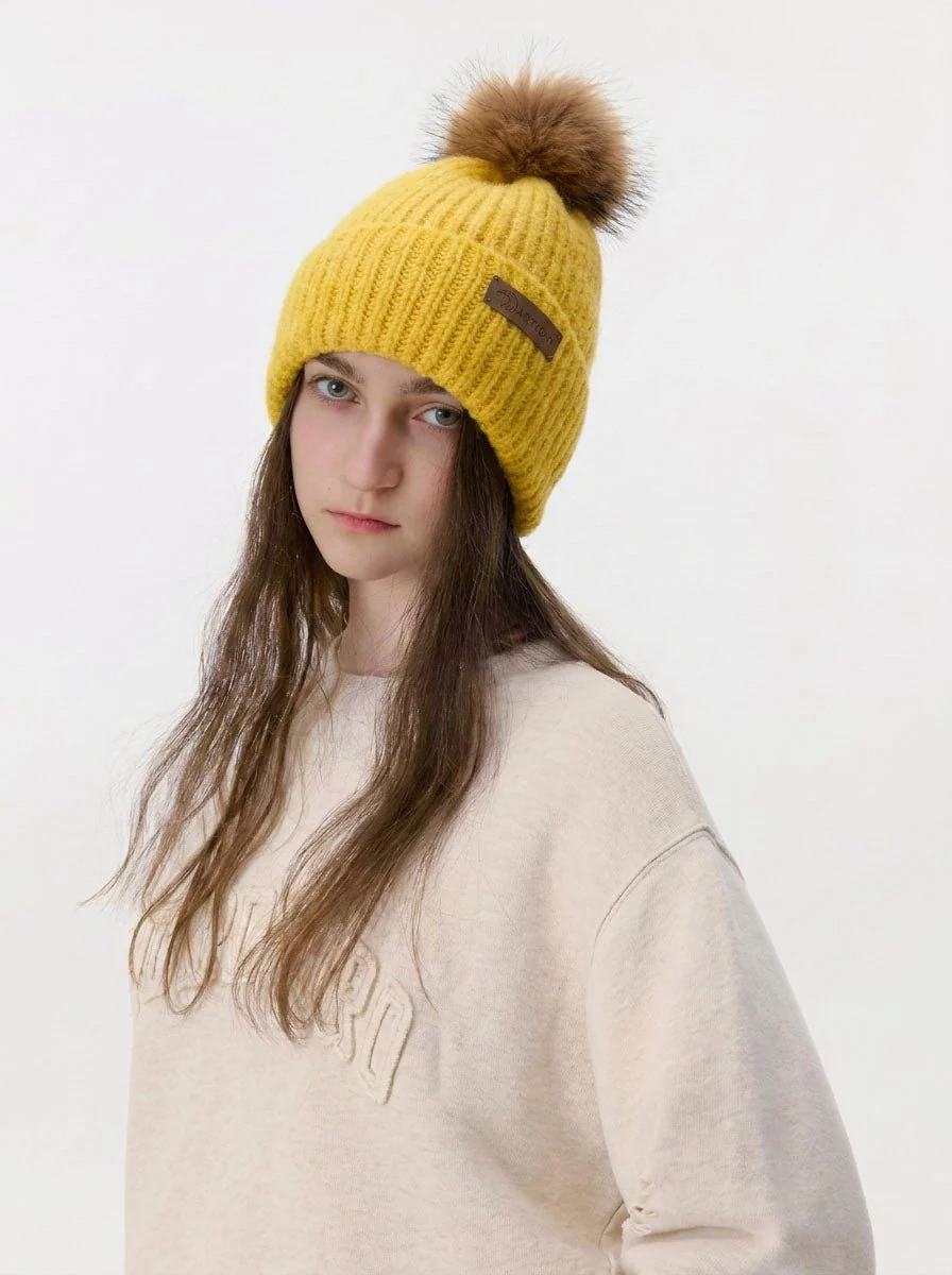 Women Cashmere Blend Pom Knit Beanie Hat - Imagen 7