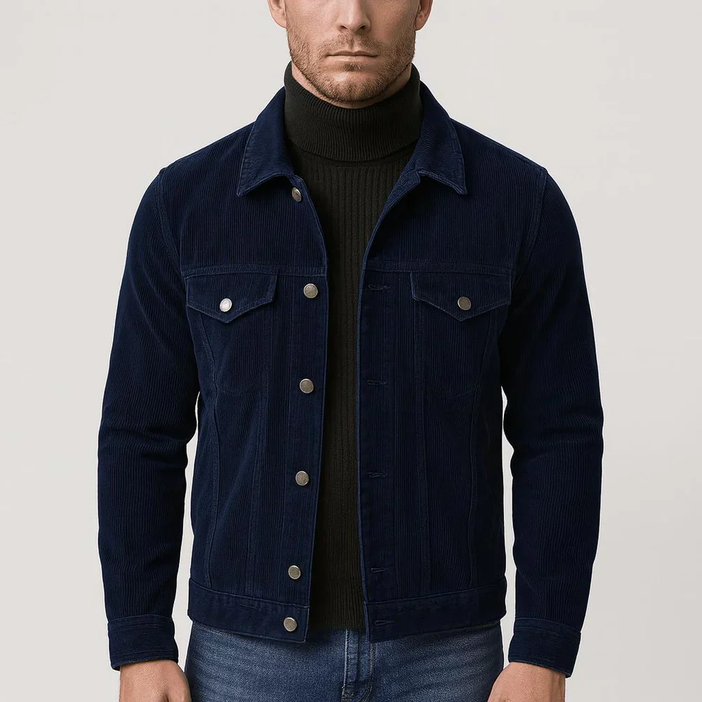 Chaqueta de Denim Acanalado - Imagen 4