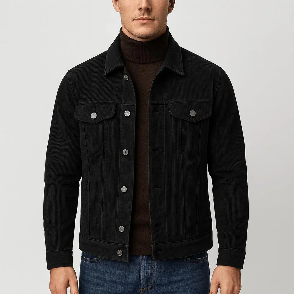 Chaqueta de Denim Acanalado - Imagen 6