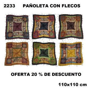 2233 PAÑOLETA ALGODÓN C/FLECOS