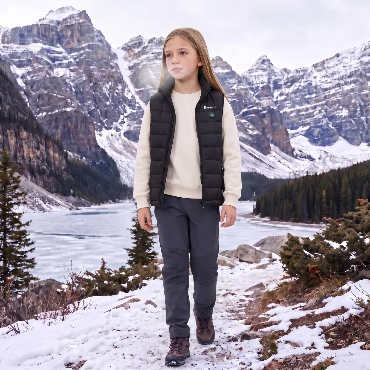 Girls Duck Down Heated Gilet - Imagen 9