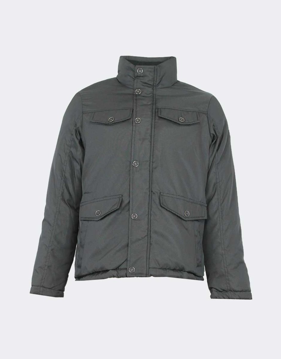 Anorak hombre multi bolsillos con cremallera y tapeta con botones