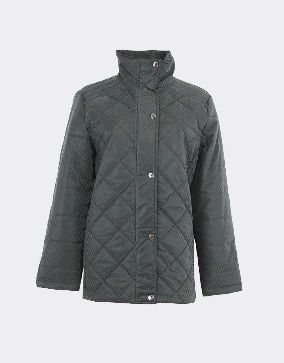 Anorak mujer con pespunte formando rombos con tejido tejido efecto 3d - Imagen 3