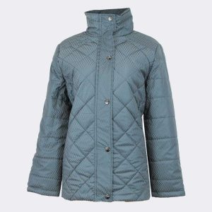Anorak mujer con pespunte formando rombos con tejido tejido efecto 3d