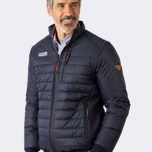 Cazadora de hombre PRIVATA con detalle flourescente en cremallera y costadillo ‘neopreno’
