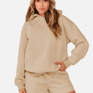 Women's Casual Hoodie & Shorts Set