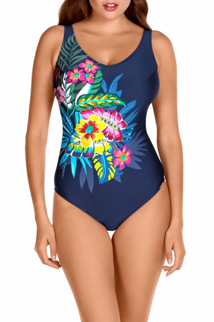 Bañador Moldeador Shape Dolores Cortés 2680 – Estampado Tropical - Imagen 2