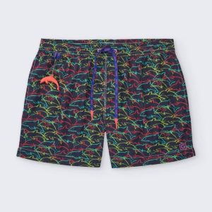 Bañador de Hombre Giulio Delfines Multicolor en Nylon Técnico