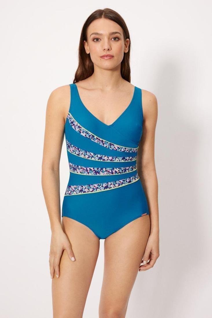 Bañador Reductor Estampado Flores Copa B Ysabel Mora 83437