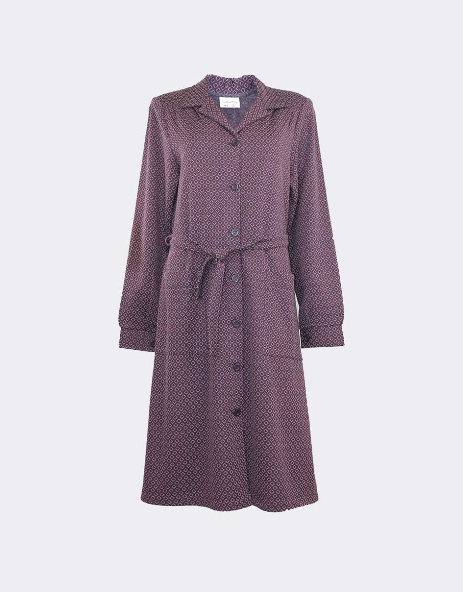 Bata de mujer de punto INVIERNO un poco felpado estampado ‘rombos’ - Imagen 3