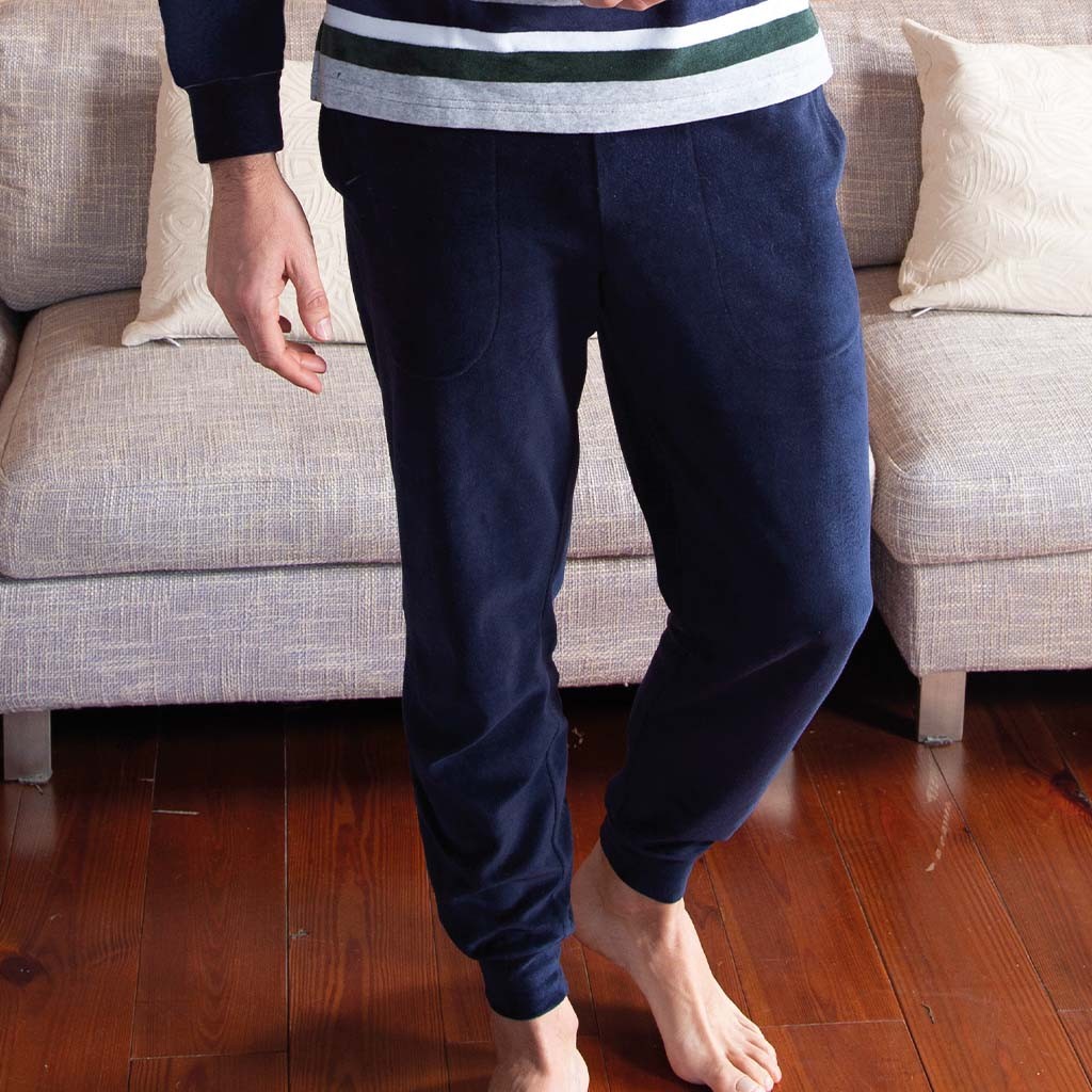 Pijama Hombre Cuello Pico Rayas de Blanca Hernández. 42176 - Imagen 4
