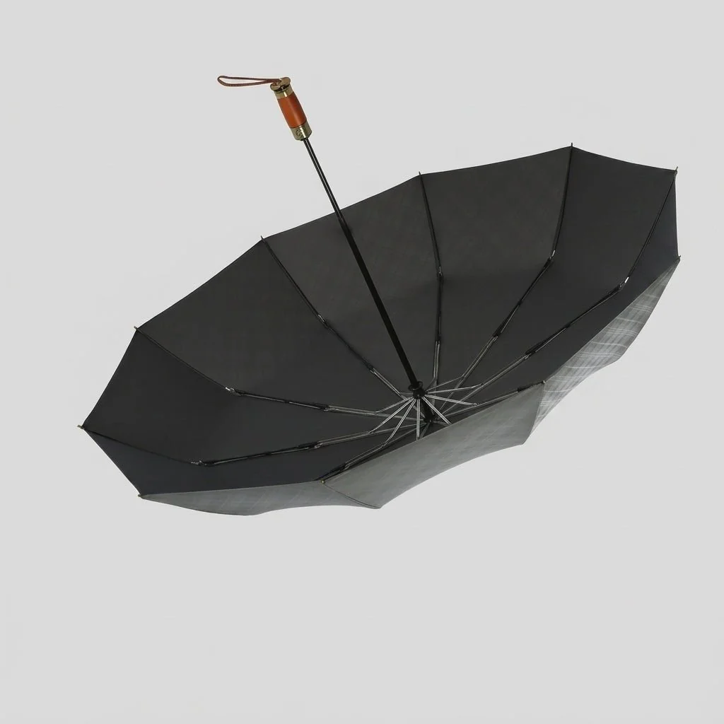 Wooden Handle Business Umbrella UPF 50+ - Imagen 6