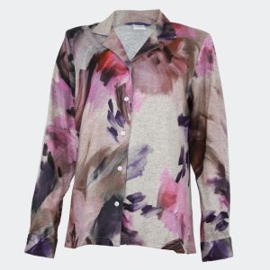 Blusa mujer punto fino estampada en grandes pinceladas