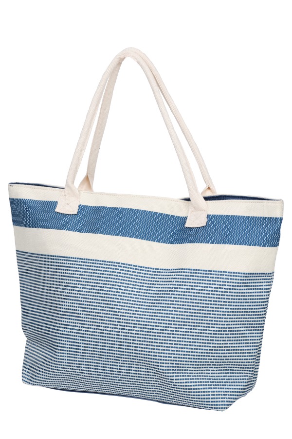 Bolso de Playa Rasdemar 26611 Azul con Rayas - Imagen 2
