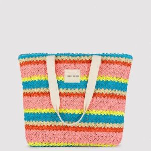 Bolso de Playa Ysabel Mora 86297 | Tejido con Textura y Cierre Cremallera (46×34 cm)