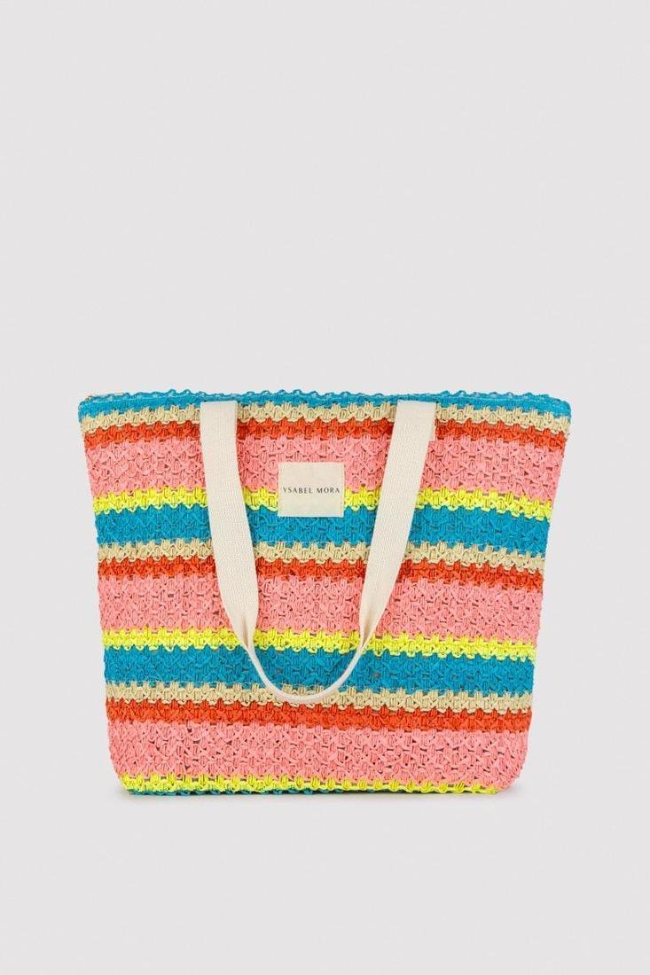 Bolso de Playa Ysabel Mora 86297 | Tejido con Textura y Cierre Cremallera (46×34 cm) - Imagen 2