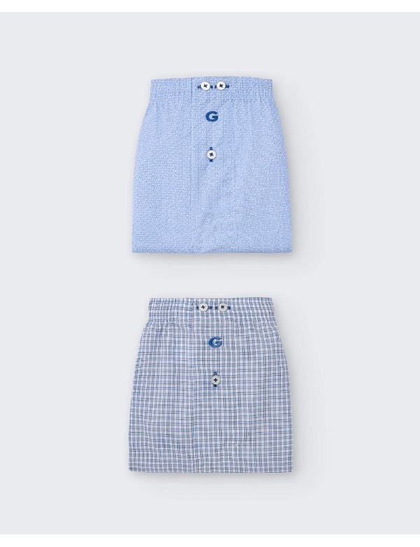 Pack de 2 Bóxers de Tela Hombre 100% Algodón Giulio Estampado Clásico - Imagen 3