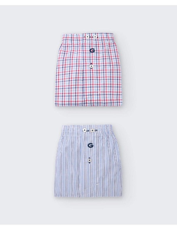 Pack de 2 Bóxers de Tela Hombre 100% Algodón Giulio Estampado Clásico - Imagen 4