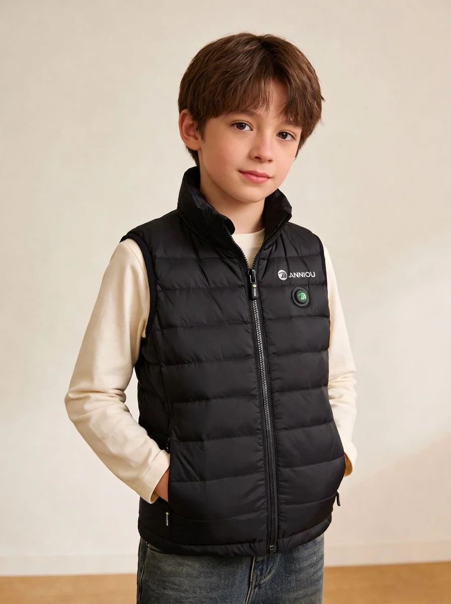 Boys Goose Down Heated Gilet - Imagen 3