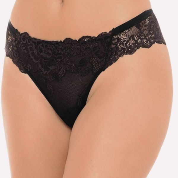 Tanga Janira Greta de Encaje Floral Invisible y Microfibra Extra Elástica. 606862 - Imagen 2