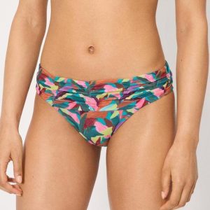 Braga Bikini Reductora Midi Estampada con Cinturilla Drapeada – Control Abdominal. 83430