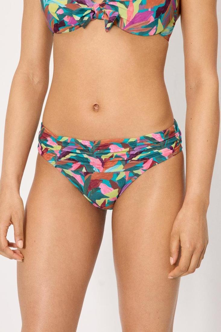 Braga Bikini Reductora Midi Estampada con Cinturilla Drapeada – Control Abdominal. 83430