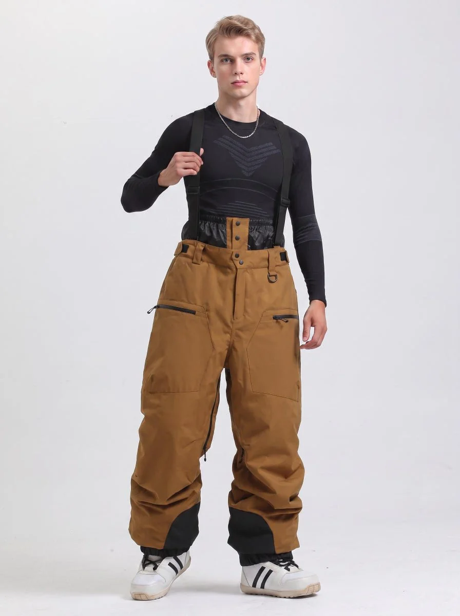Men's Waterproof Snowboard Bib Pants - Imagen 7
