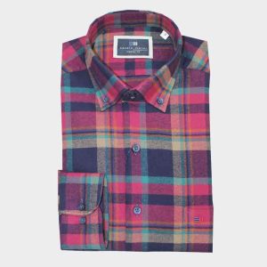 Camisa de hombre FRANELA en cuadros en dos tonos