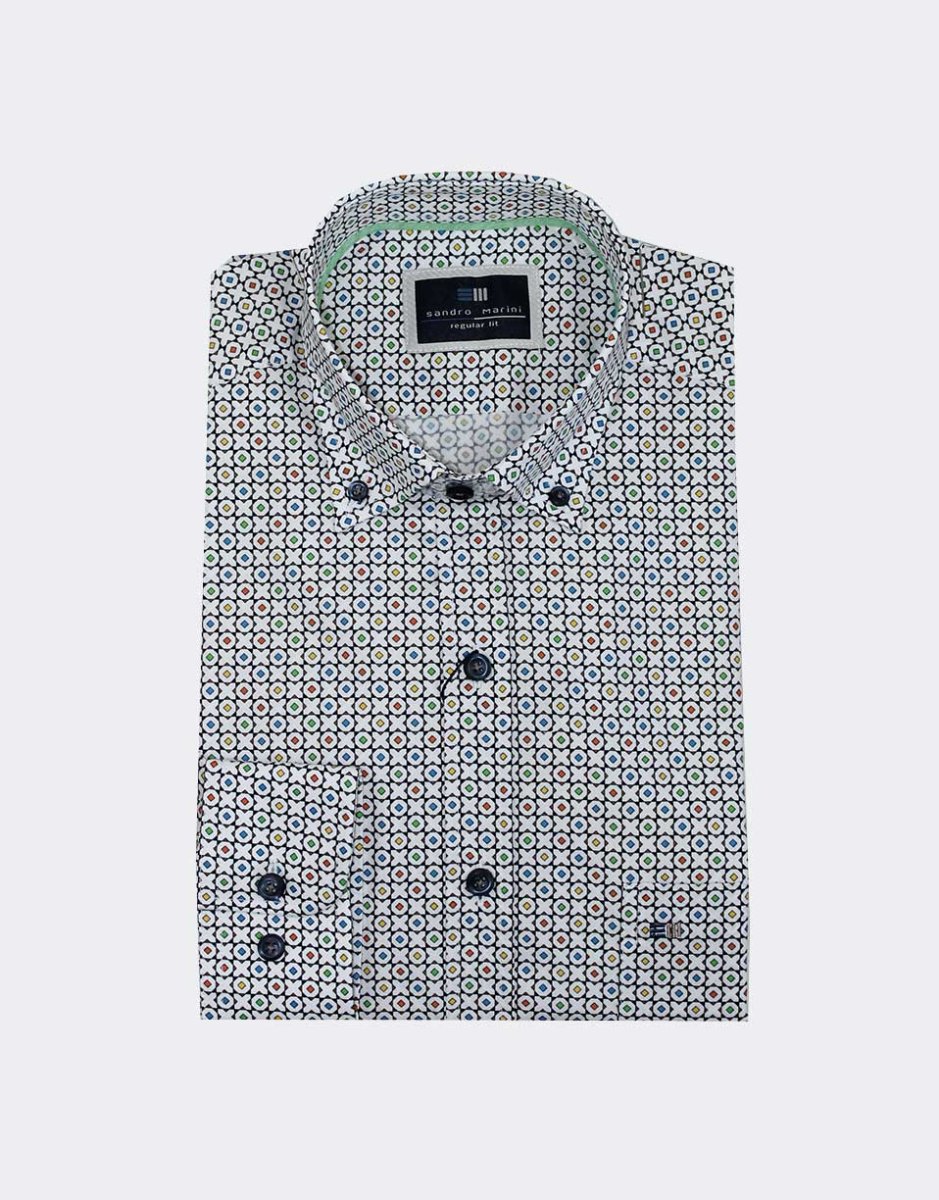 Camisa hombre manga larga TELA fina, colorines XO