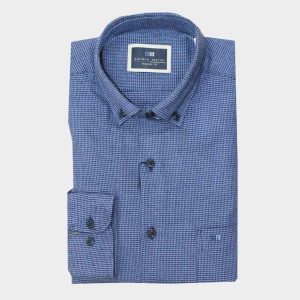 Camisa de hombre VIELLA tejido ‘pata de gallo’ pequeño