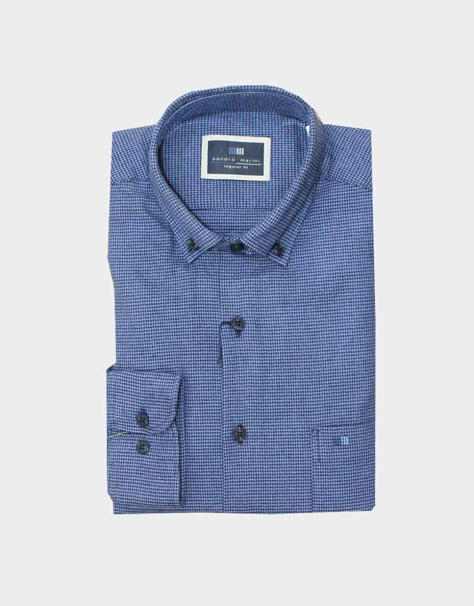 Camisa de hombre VIELLA tejido ‘pata de gallo’ pequeño - Imagen 2