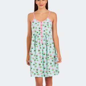 camisón tirantes mujer con estampado de fresas