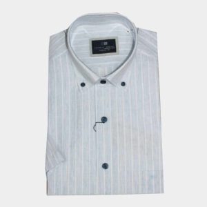 Camisa hombre manga corta color ‘difuminado’ con raya