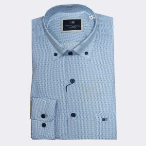 Camisa hombre tela fina MANGA LARGA pequeña muestra fina