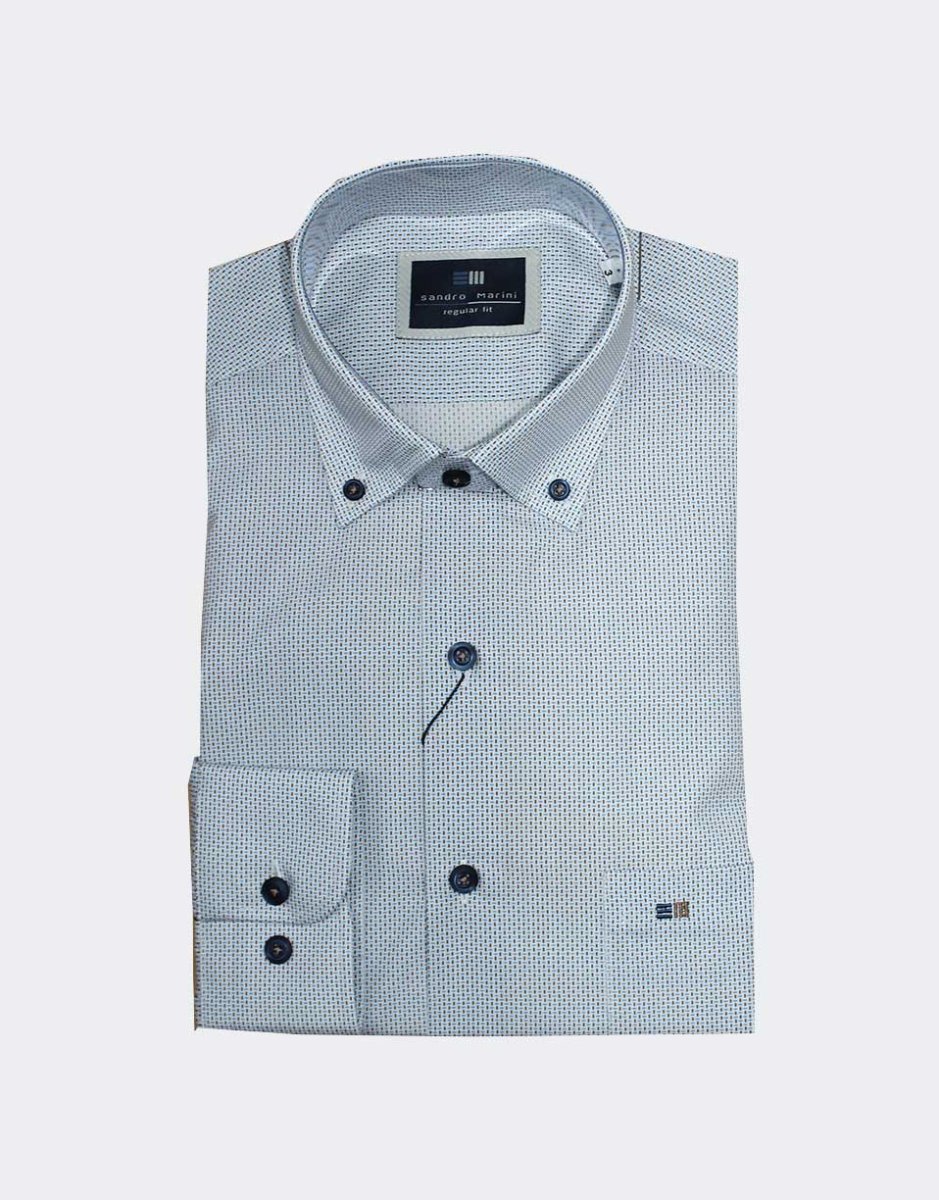 Camisa hombre tela fina MANGA LARGA pequeña muestra fina - Imagen 3
