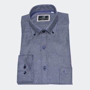Camisa hombre manga larga VIELLA pata de gallo pequeño