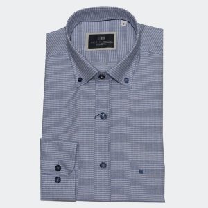 Camisa hombre manga larga TELA cuadritos pequeños