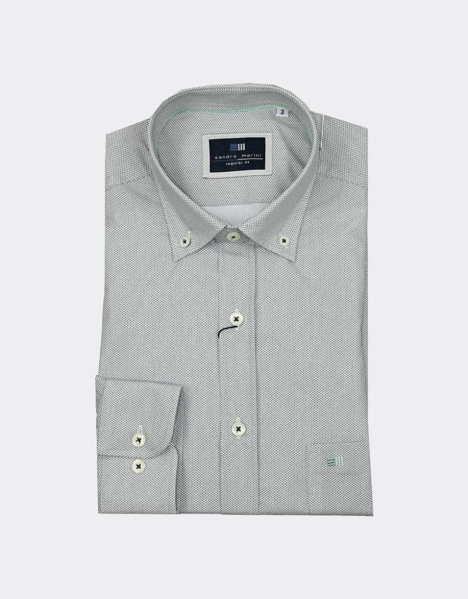 Camisa hombre TELA fina manga larga semiliso - Imagen 2