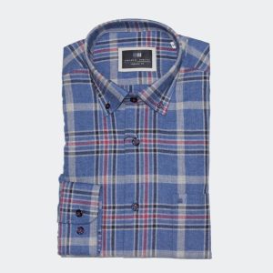 Camisa hombre franela cuadros medianos