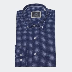 Camisa hombre vestir estampado con estrellitas