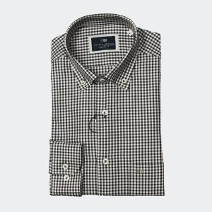 Camisa hombre viella de cuadros pequeños en marrones