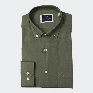 Camisa hombre viella lisa verde