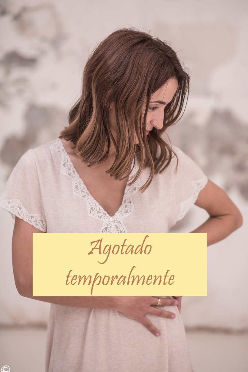 Camisón de punto para mujer con encaje – Modelo Camelia