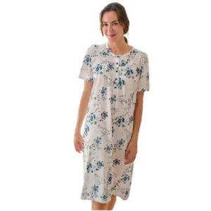 Camisón Muslher 269102 de Punto Liso y Algodón – Estampado Manga Corta