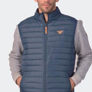 Chaleco hombre acolchado ‘plumilla’ con cremallera y bolsillos